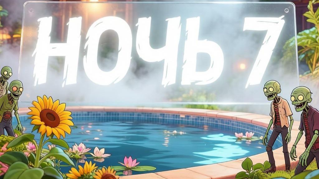 Растения ☘️ против Зомби 🧟. Туман. Ночь 7.