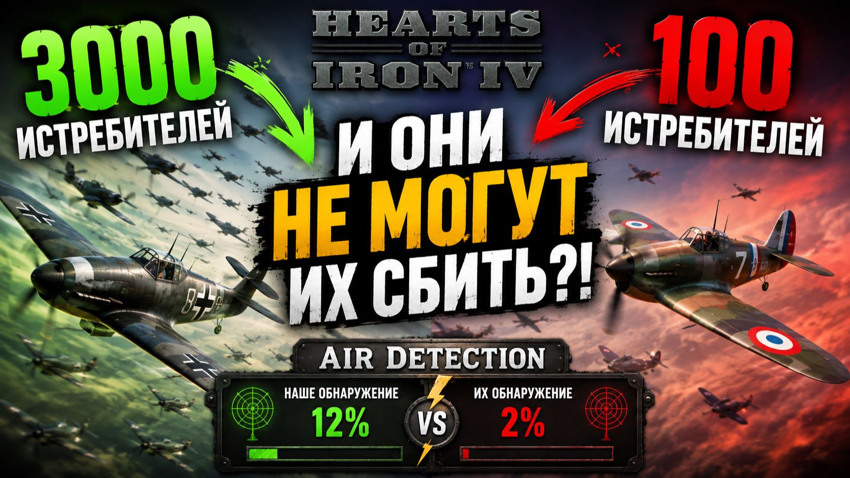 Air Detection в Hearts Of Iron IV — как работает обнаружение авиации