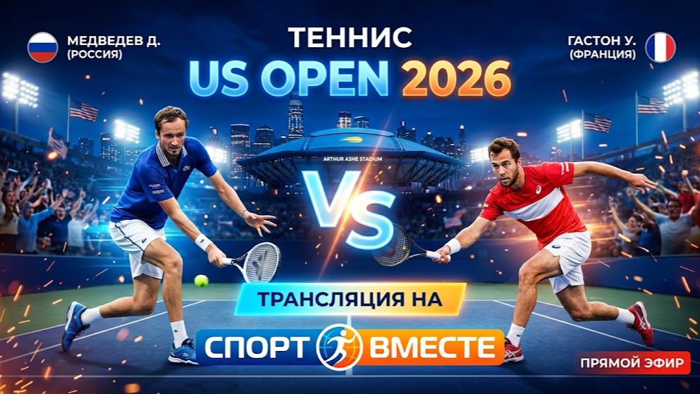 Медведев Д — Гастон У Теннис US Open 2026 Прямая Трансляция