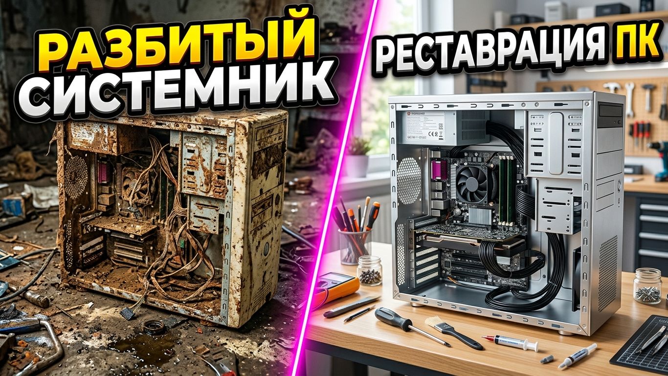 🖥️ РЕСТАВРАЦИЯ ЗАБРОШЕННОГО ПК (ЧАСТЬ 1): Спасаем залитый грязью системный блок из сарая 🛠️