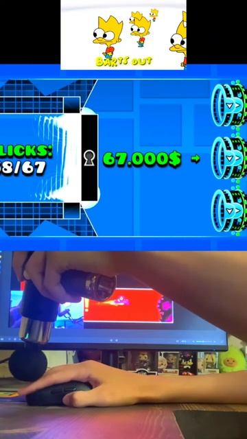IMPOSSIBLE SPAM VS $67.000 Homer Let The Barts Out #shorts #geometrydash #gd