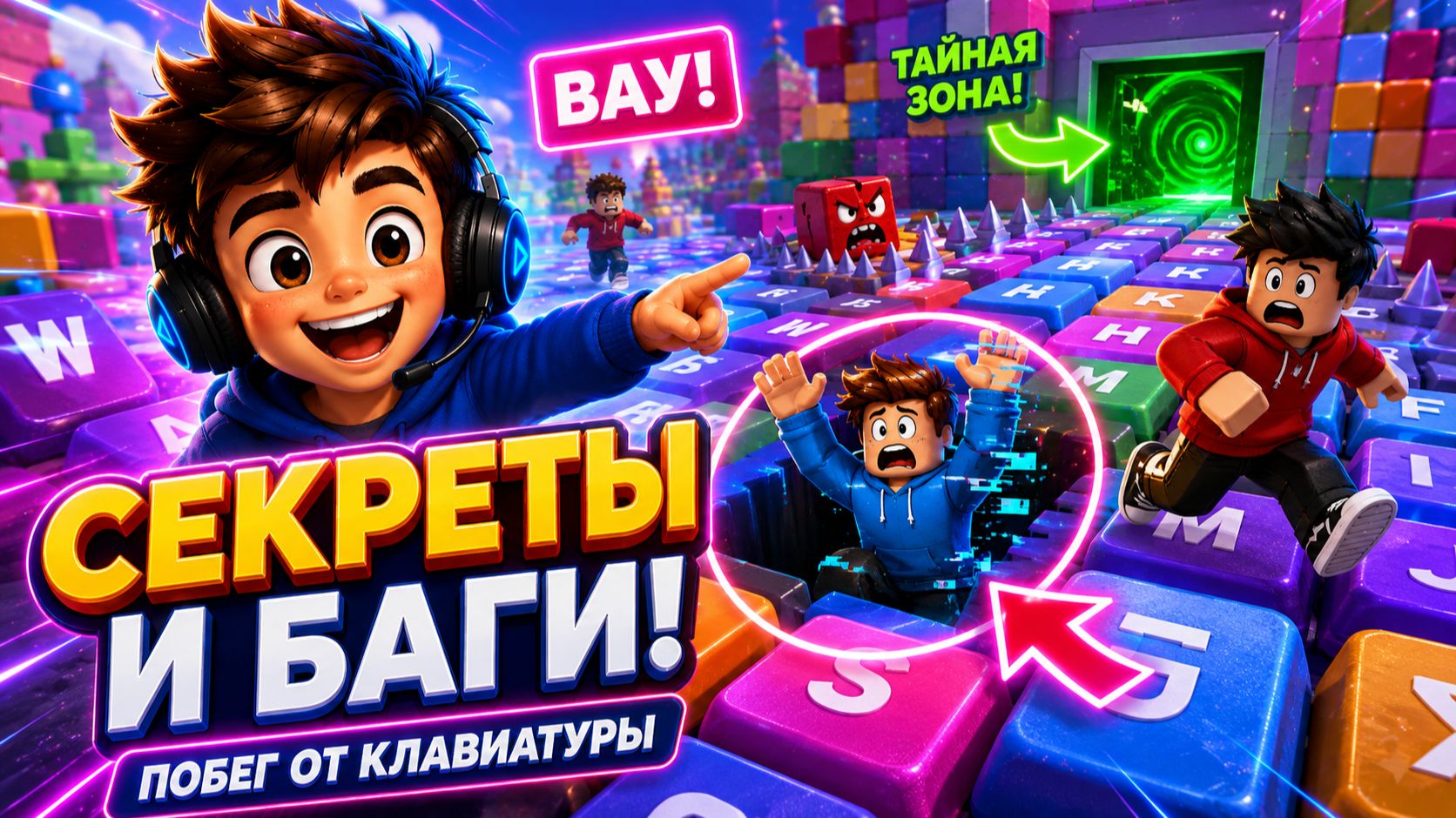 СЕКРЕТЫ И БАГИ! Что скрывает игра «Побег от клавиатуры» | Roblox
