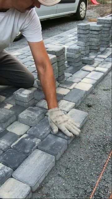 🏡Укладка тротуарной плитки вокруг дома своими руками
