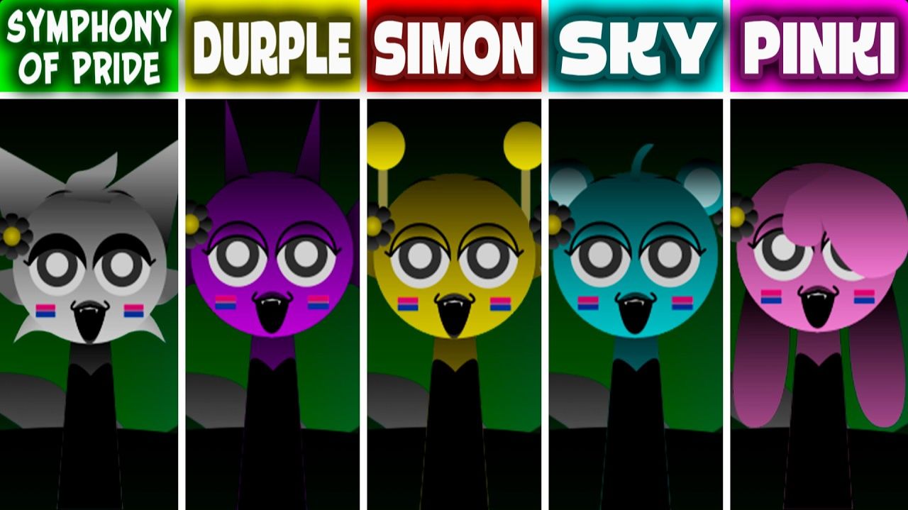 INCREDIBOX SPRUNKI: SYMPHONY OF PRIDE 🏳️🌈 С SKY 🌌, PINKI 💖, DURPLE 💜, SIMON 👨🎤! 🎶🔥