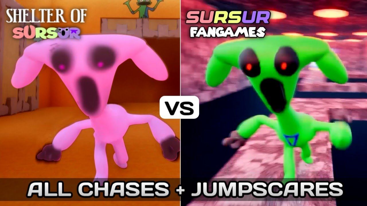SHELTER OF SURSUR Vs FANGAMES – Сравнение ВСЕХ ПОГОНЕНИЙ и ПРЫЖКОВ!