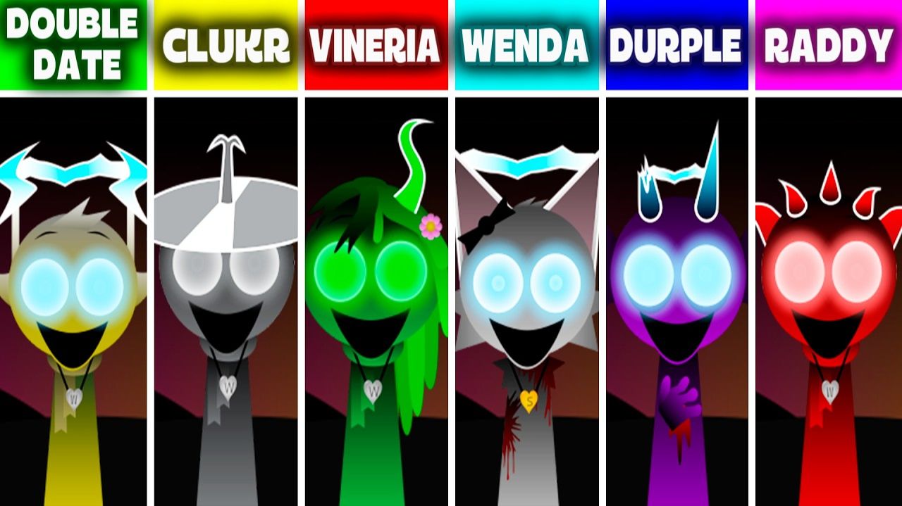 INCREDIBOX SPRUNKI: DOUBLE DATE 💘 С DURPLE 💜, RADDY 🎤, WENDA 💊, CLUKR 🔧, VINERIA 🌿! 🔄🌀