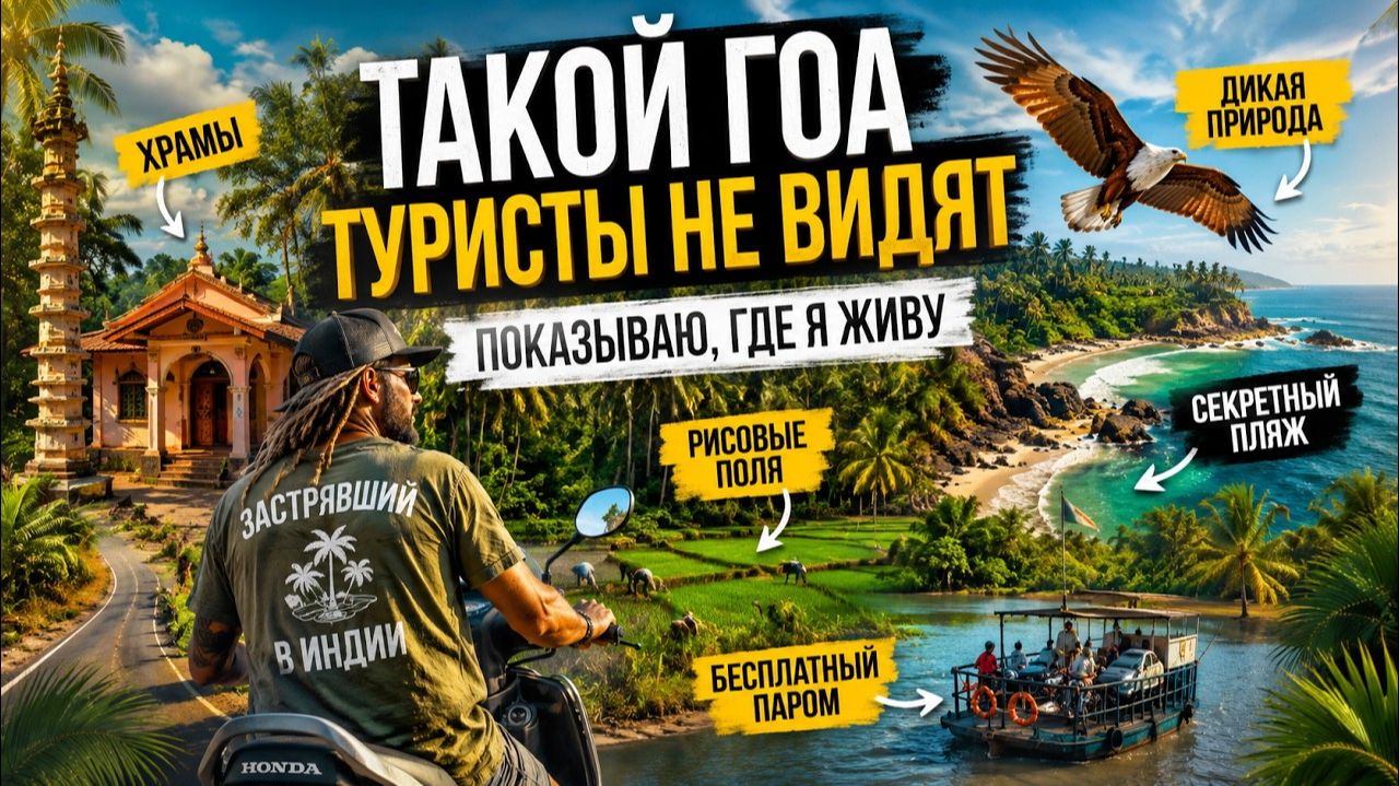 ТАКОЙ ГОА ТУРИСТЫ НЕ ВИДЯТ ｜ Показываю, где я живу на самом деле
