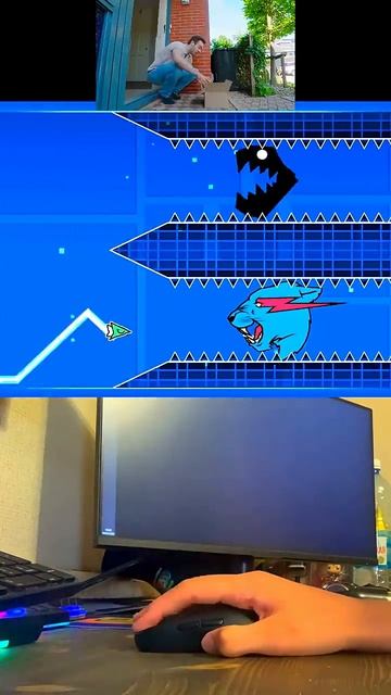 It's Me It's Verity MrBeast VS Monster Paths in Geometry Dash! #shorts  #geometrydash #gd