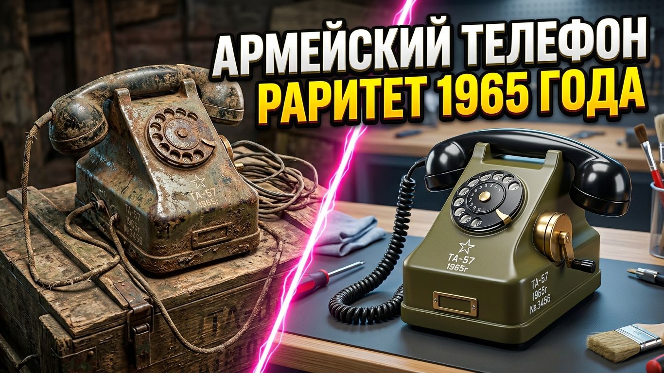☎️ ВОЕННЫЙ ТЕЛЕФОН 1965 ГОДА: Реставрация армейского полевого аппарата эпохи Вьетнама 🎖️
