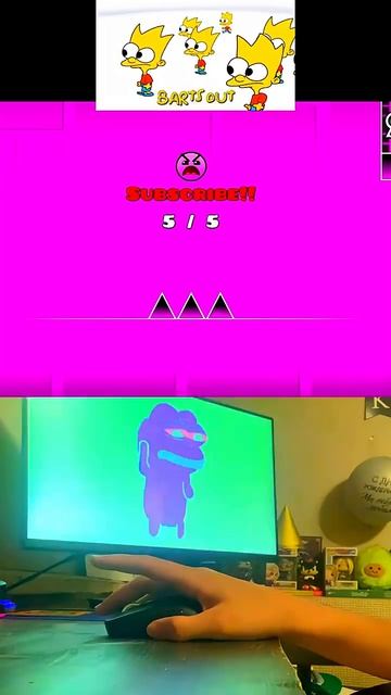 Homer Let The Barts Out Triple Spikes In Geometry Dash!