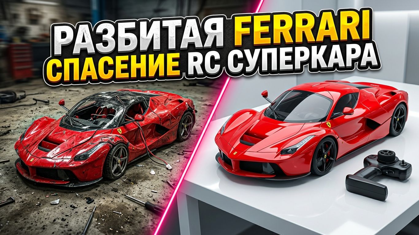 🏎️ ВОЗРОЖДЕНИЕ FERRARI LAFERRARI: Реставрация разбитой радиоуправляемой супермашины 🏁