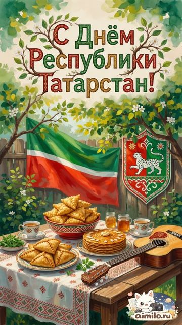 Открытка с песней к Дню Республики Татарстан