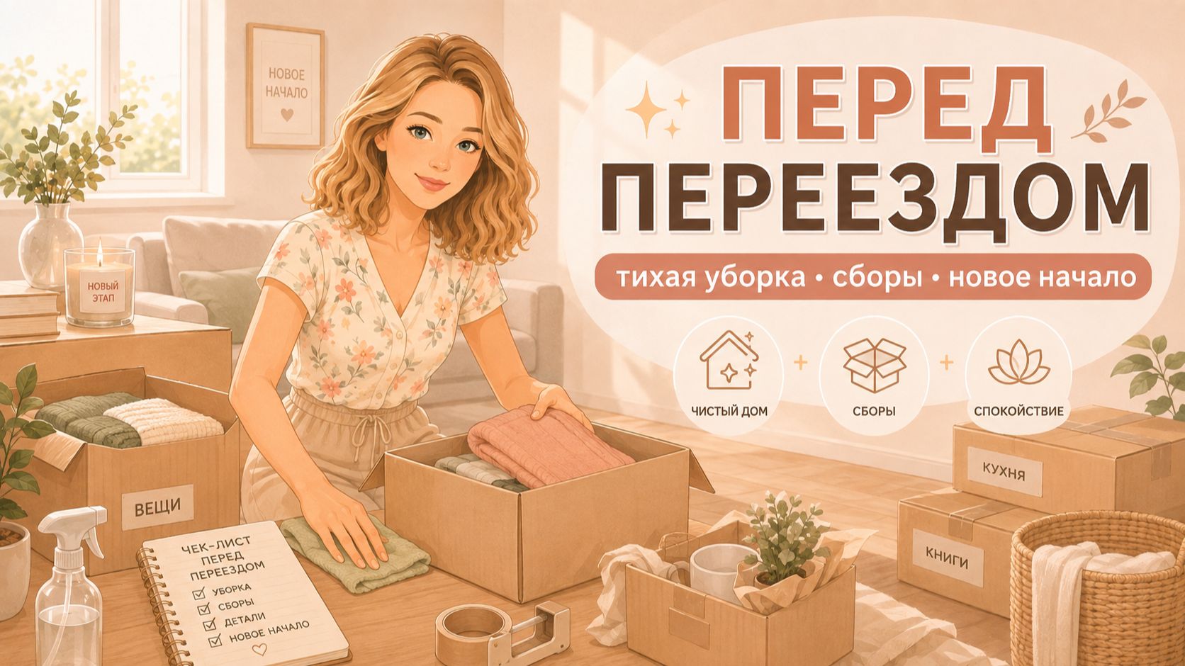Перед переездом: тихая уборка дома, сборы и ощущение нового начала