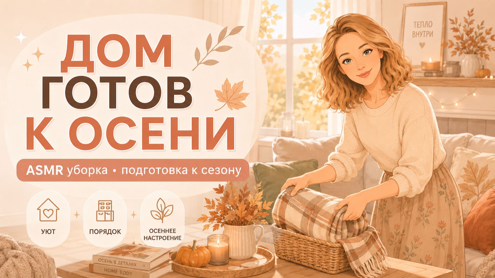 Дом готов к осени: уютная ASMR уборка и подготовка к новому сезоном