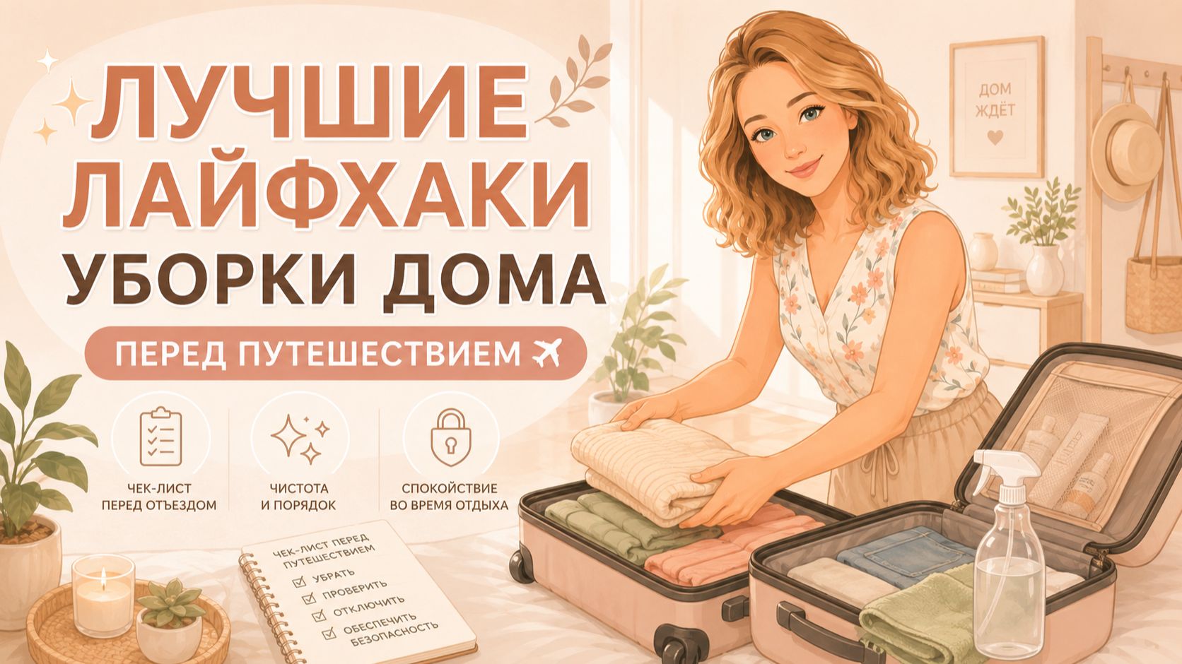 ЛУЧШИЕ ЛАЙФХАКИ УБОРКИ ДОМА ПЕРЕД ПУТЕШЕСТВИЕМ