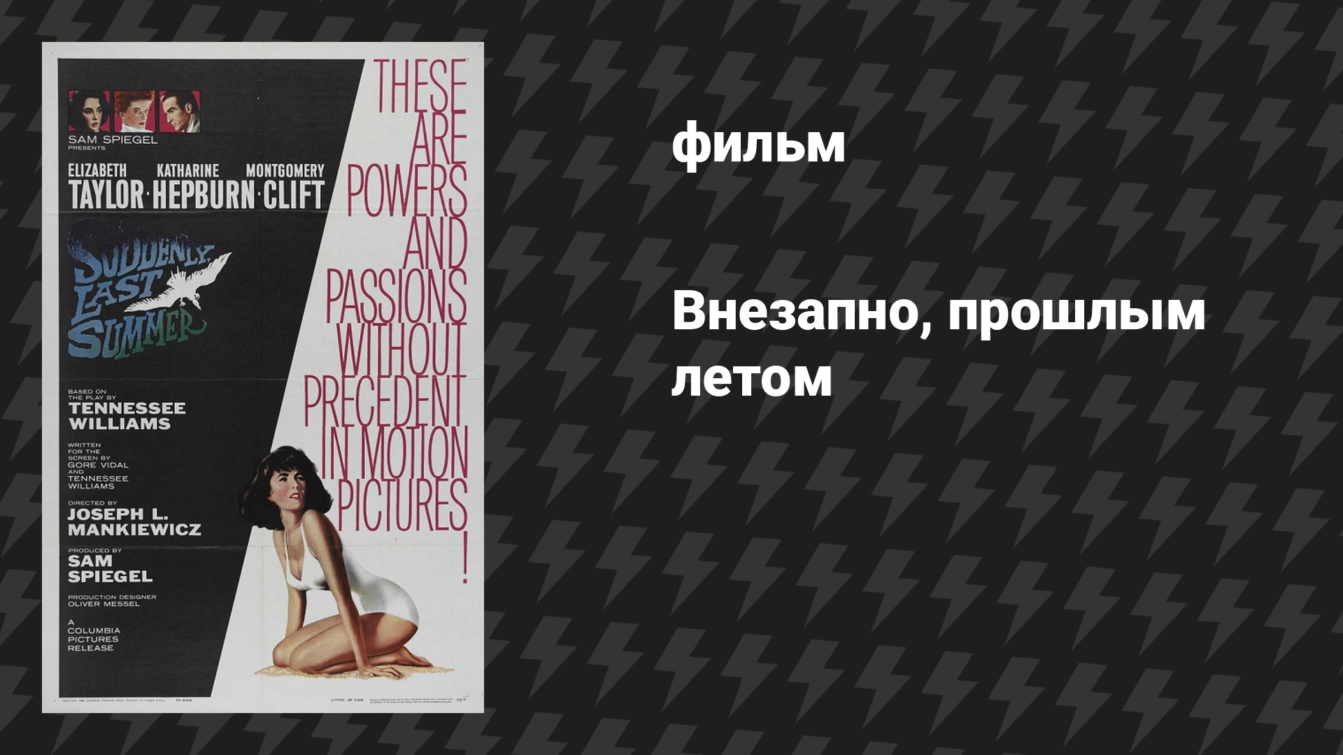 Внезапно, прошлым летом (фильм, 1959)