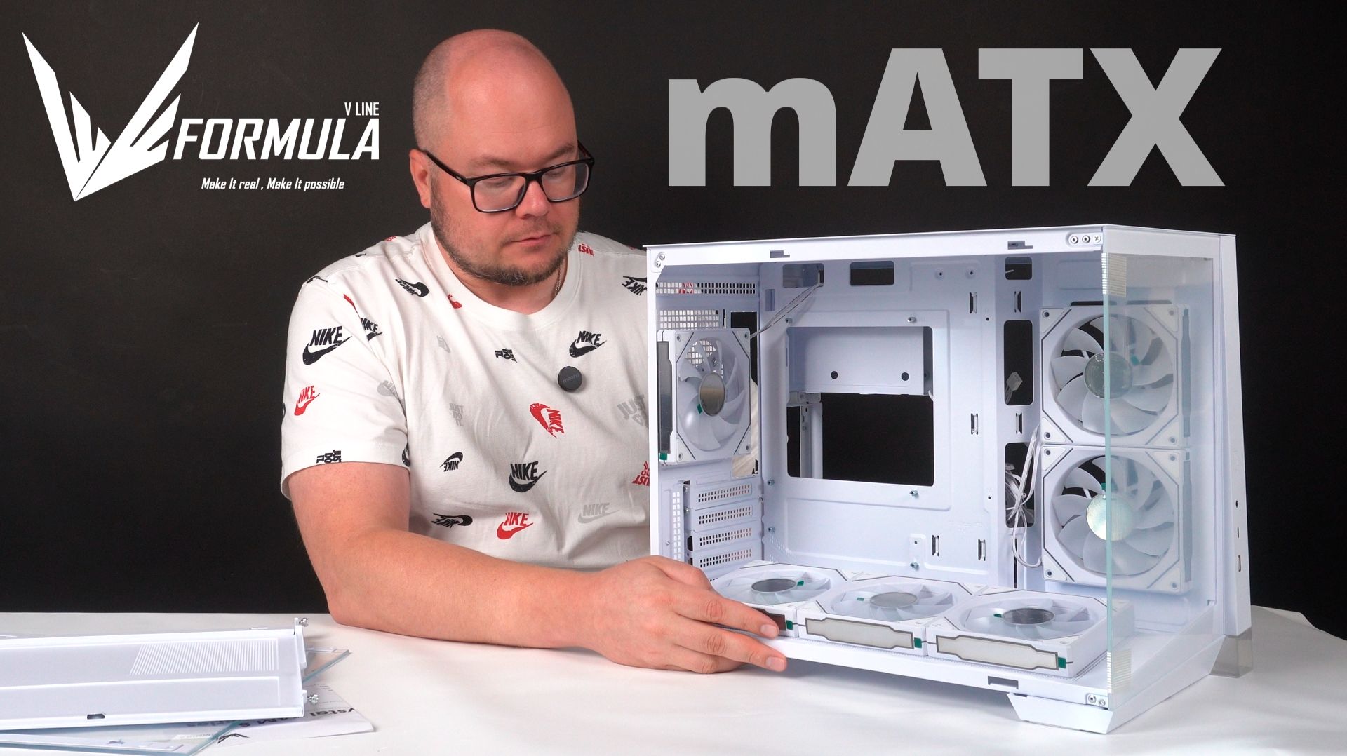 Отличный MATX корпус Formula V-Line Crystal Z4M Plus белый