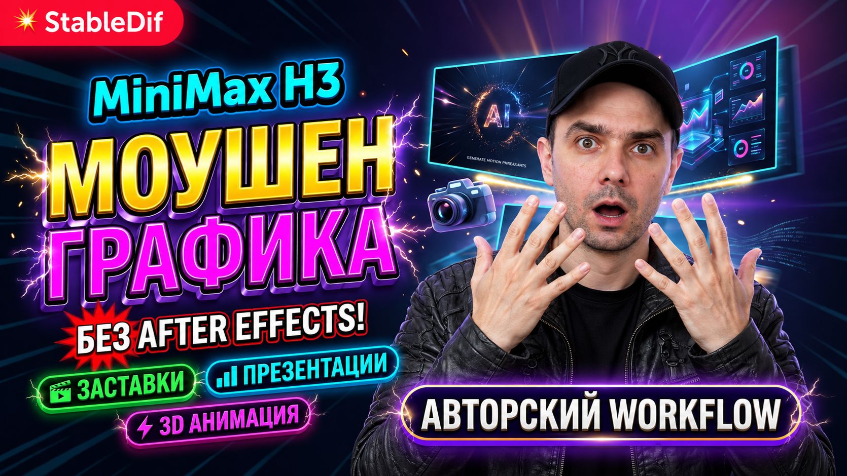 MiniMax H3 - Motion Graphics (моушен графика)