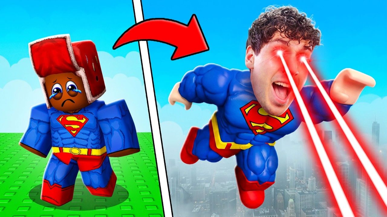 СЛАБАК → СУПЕРМЕН В РОБЛОКС! 😱 100% ПРОКАЧКА