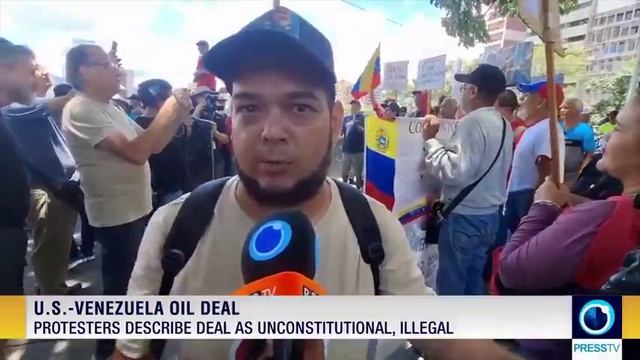 Venezuelans March Against US-Venezuela Energy Deal And Foreign Interference