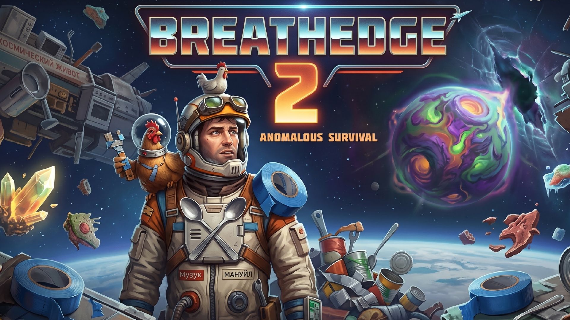 Обложка для видео «ДОЖДАЛИСЬ! Мужик и Курица снова в деле 🐔🚀 | Breathedge 2 (Демо)»