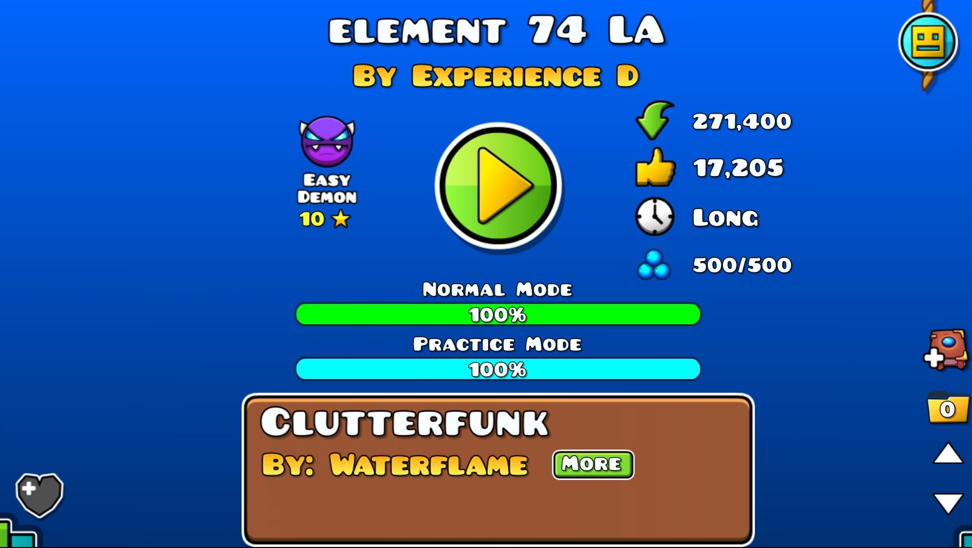 Средненький по сложности Easy Demon #geometrydash
