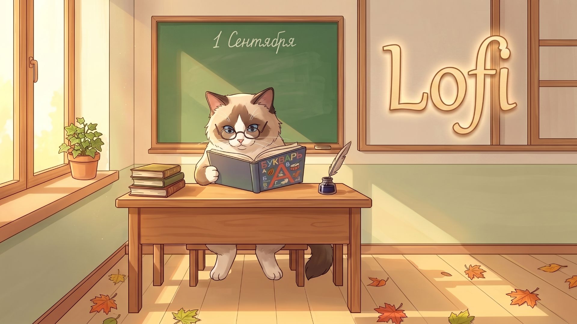 Кот Ученый: Уютный Lofi к 1 сентября 📖 Музыка для учебы и настроения