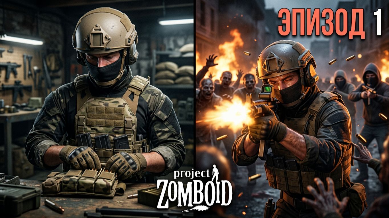 Project Zomboid. Отбиваемся от рейдов бандитов и орды зомби. Extraction Mode. Серия 1.