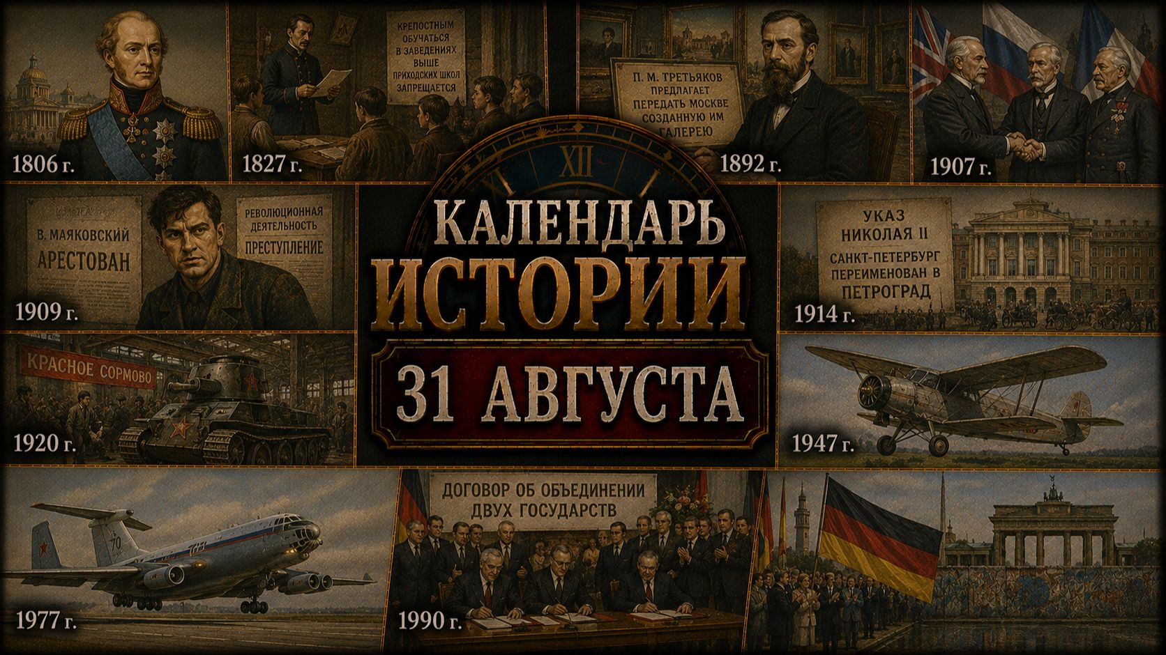 КАЛЕНДАРЬ ИСТОРИИ август 2026