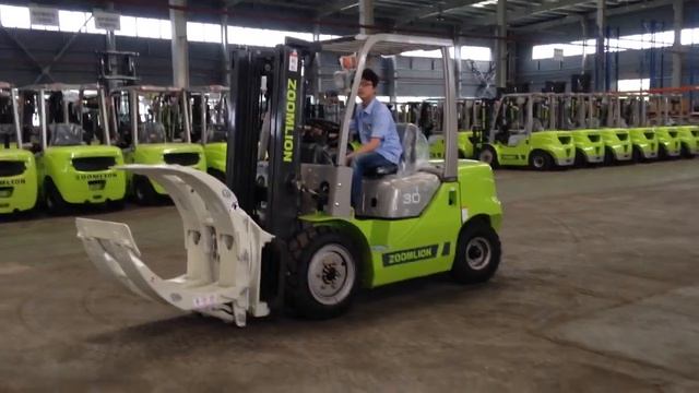 дизельный вилочный погрузчик  ZOOMLION FD 30 с захватом для рулонов  от Www.mmg-mos.ru