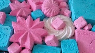 ASMR Crush Chalk 🩵🩷+H2O💦