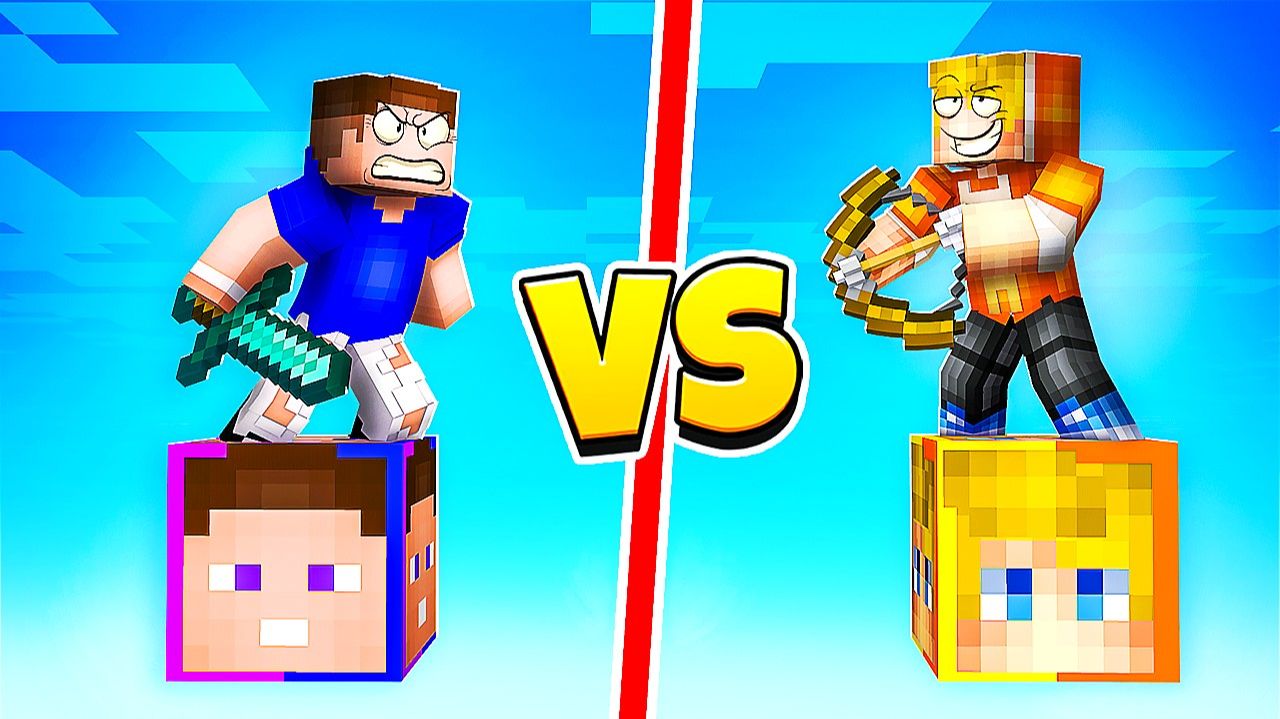 😱 ЭПИЧНАЯ БИТВА ! ВЛАДУС vs ТУМКА Лаки Блок в Майнкрафт ! Minecraft