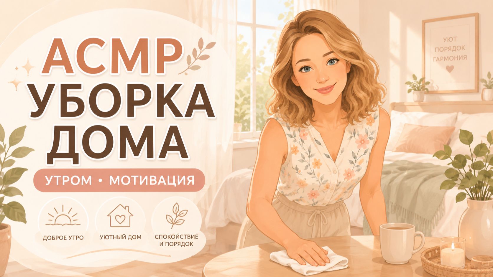 АСМР УБОРКА ДОМА УТРОМ | МОТИВАЦИЯ