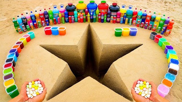 Гигантское извержение зубной пасты из Стар-пит, Big Fanta, Coca Cola, Mtn Dew и Mirinda