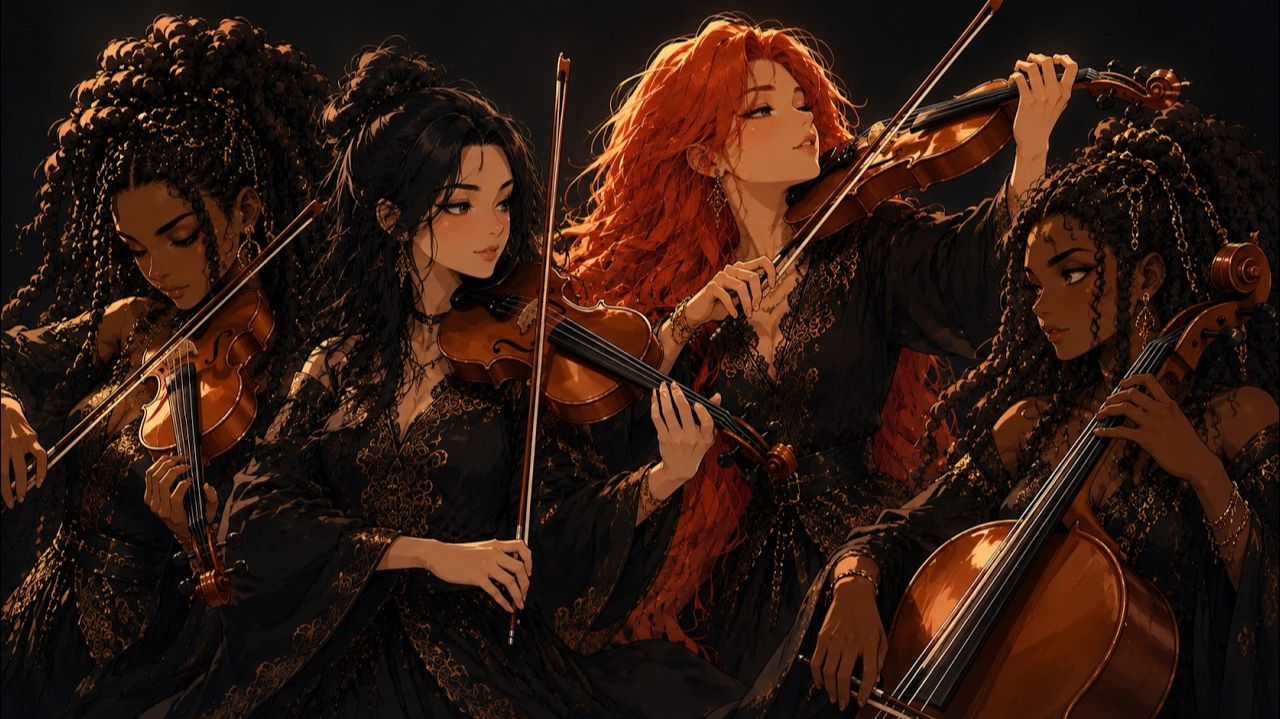 DARK PHONK STRING QUARTET 🖤 LOST IN THE DARK  Distorted Classical Phonk  1 HOUR DEEP FOCUS[NO ADS]