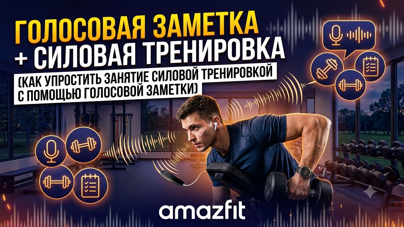 Голосовая заметка + Силовая тренировка (Amazfit)