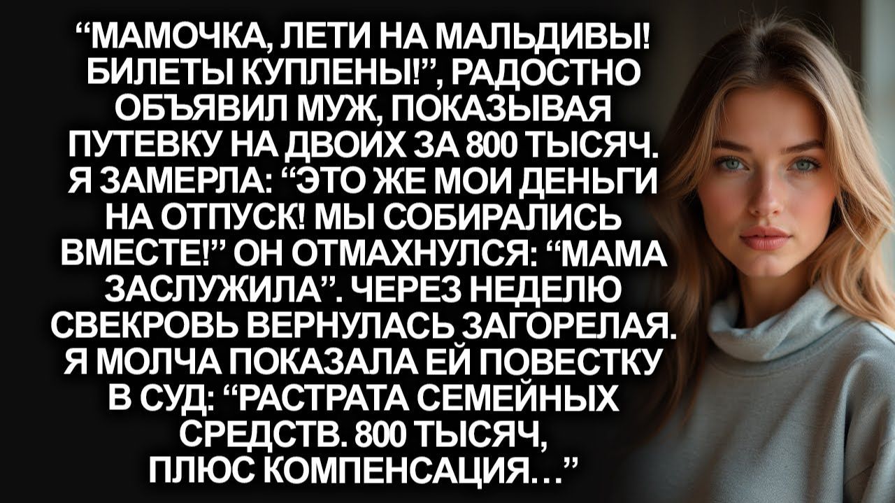 Истории из жизни|Мамочка, лети на Мальдивы! Билеты куплены!|Аудиорассказ|Аудиокниги|Реальные истории