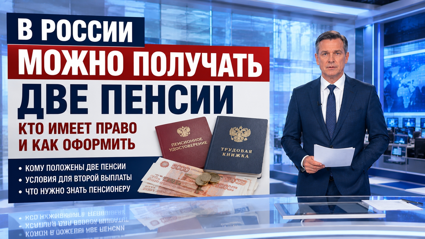 В России можно получать две пенсии одновременно: кто имеет право на вторую пенсию в 2026 году