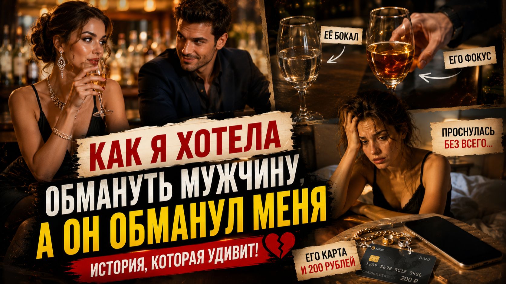 История из жизни: как я хотела обмануть мужчину, а он обманул меня | Аудио рассказ 💔🍸😱