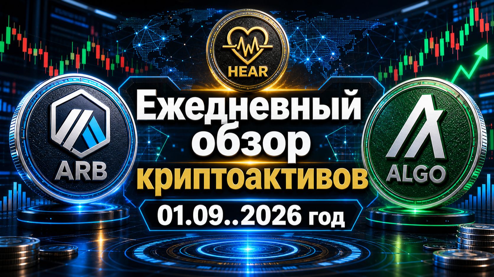 Ежедневный обзор криптоактивов 01 09 2026 год#crypto #крипто #arb #near #algo