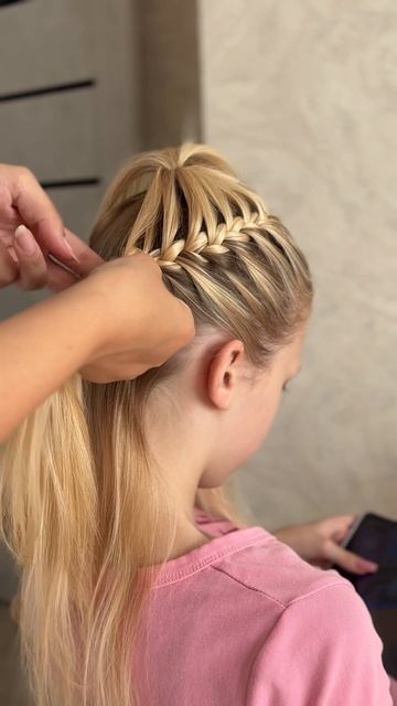 🩵 Прическа-корзинка для девочки 🌸🩵