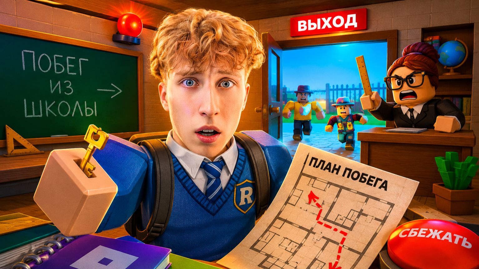 1 СЕНТЯБРЯ... 😭Я УСТРОИЛ СЕКРЕТНЫЙ ПОБЕГ ИЗ ШКОЛЫ В РОБЛОКС