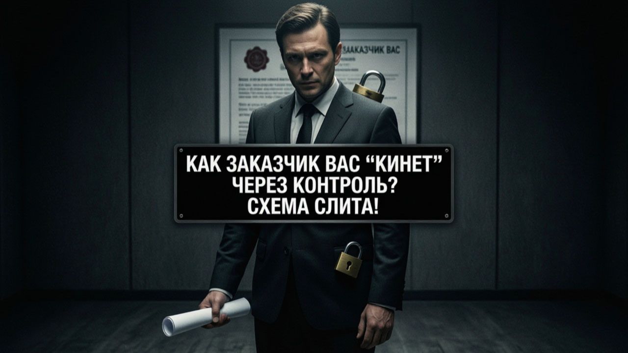 Как заказчик вас кинет через контроль. Схема слита