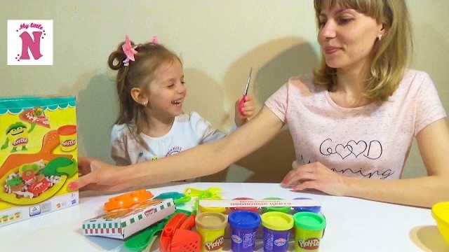 ПИЦЦА ЧЕЛЛЕНДЖ из ПЛЕЙ ДО лепим из пластилина Pizza Challenge Play Doh