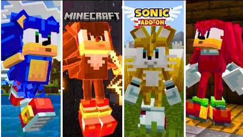 Sonic Add-On - All Sonic Characters _ Minecraft Bedrock Add-On