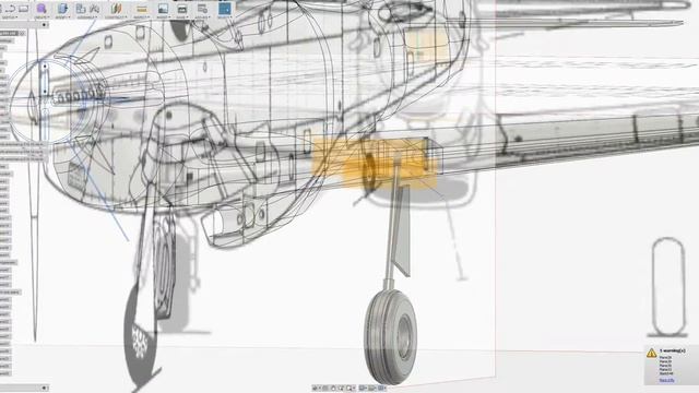 Part 10 Planning The Landing Gear. Free 3D Printed RC Plane Mustang P51 Design In Fusion 360 - A.J.