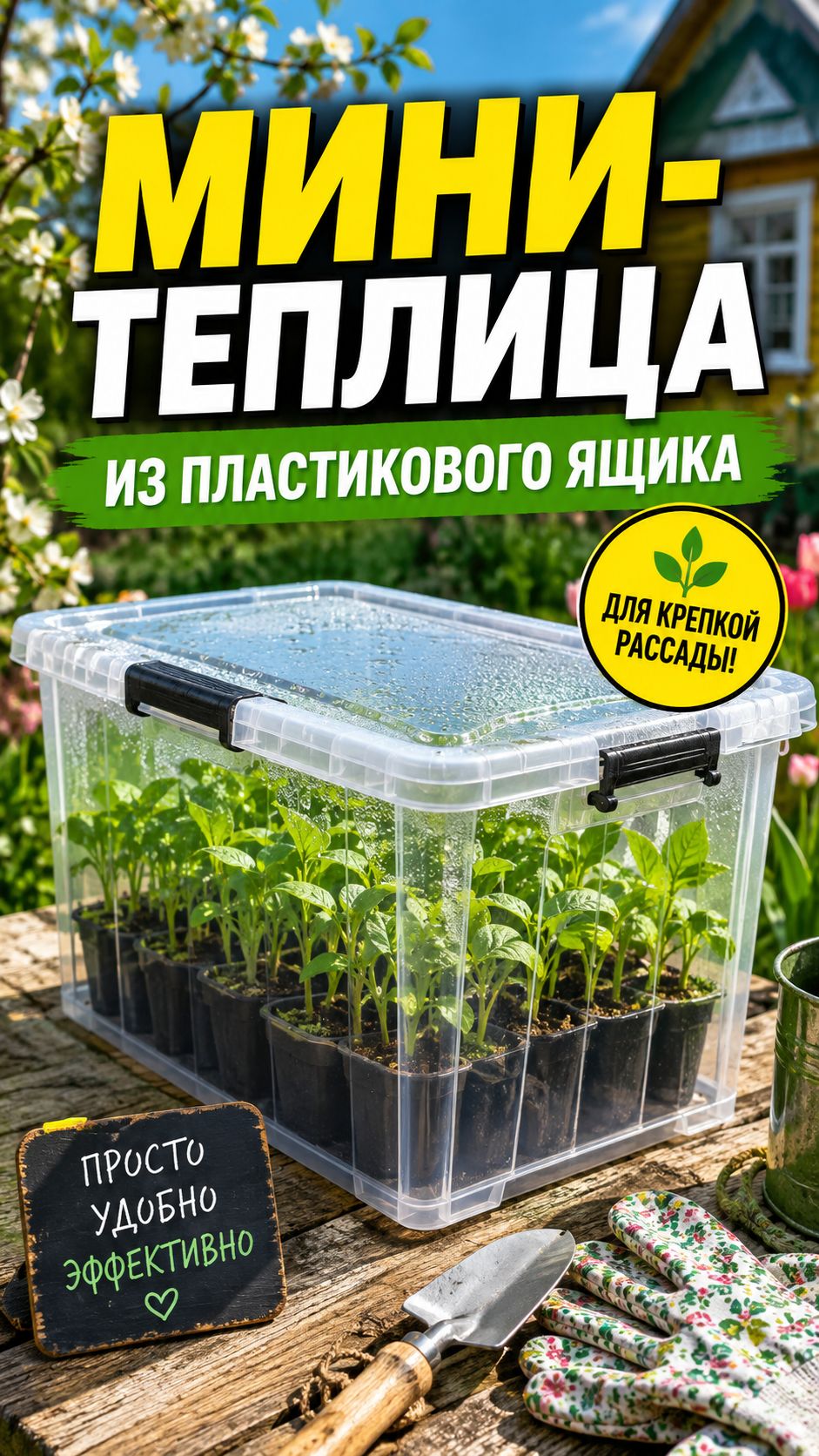 Мини-теплица из пластикового ящика