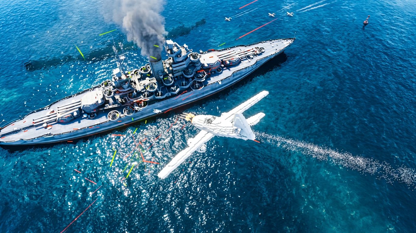 Линкор против авиации 🔥💥 посмотрим кто уцелеет🛩🚢 | Teardown 💥 | Мультики