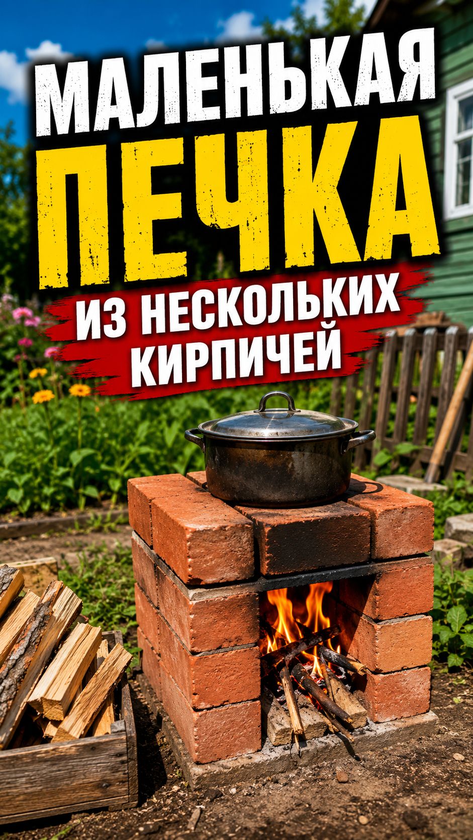 Маленькая печка из нескольких кирпичей