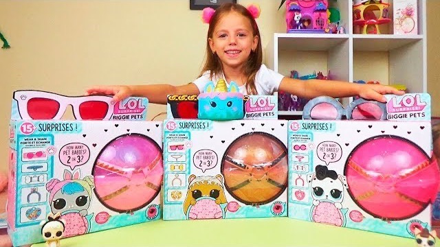 Огромный Шар ЛОЛ Питомец с малышами BIGGIE LOL PETS Surprise Видео для детей Распаковка